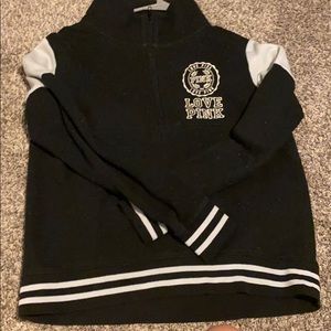 crew neck zip up